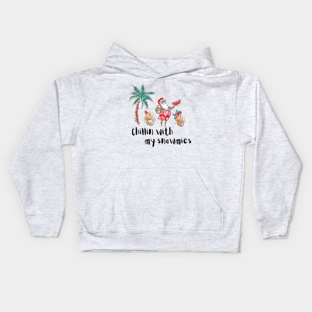 Gift Idea for Christmas in July Party Xmas in July merch Kids Hoodie by The Mellow Cats Studio